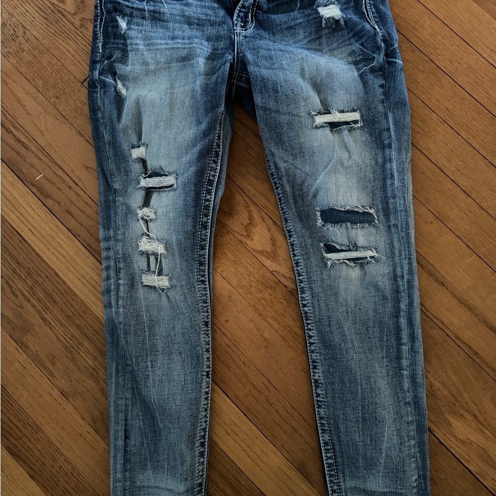 Distressed Blue Women's Jeans